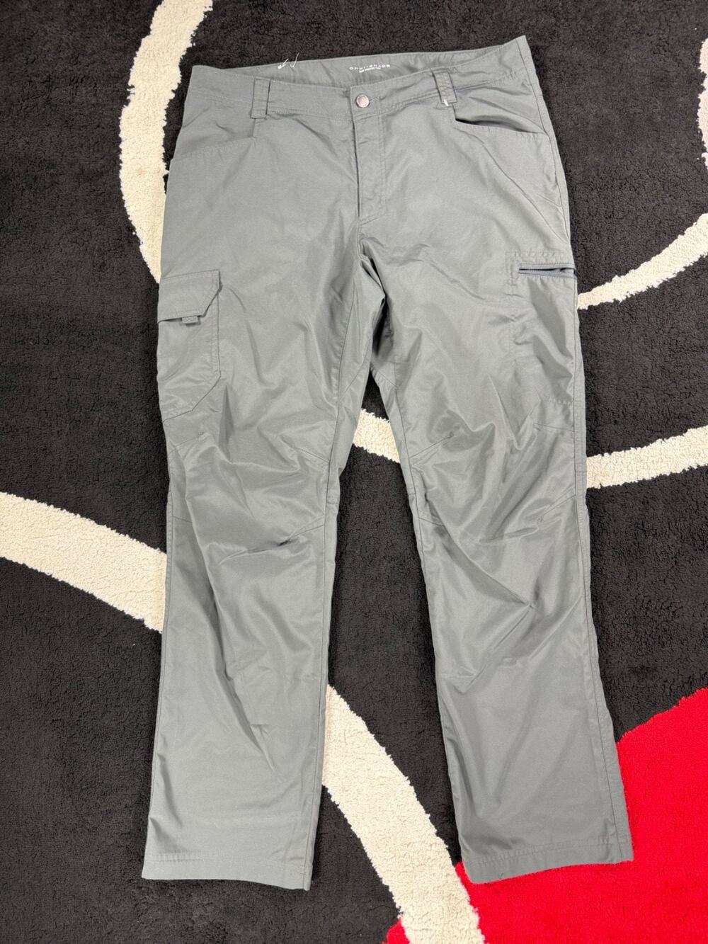 Columbia Pants Mens 36x32 Gray Omni Shade Hiking Performance Sun Protection